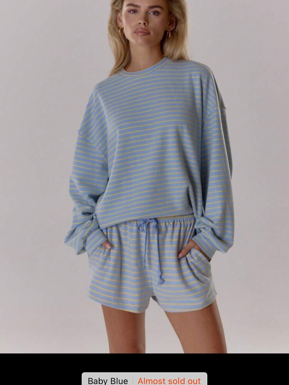 Striped Matching Lounge Set - Two-Piece